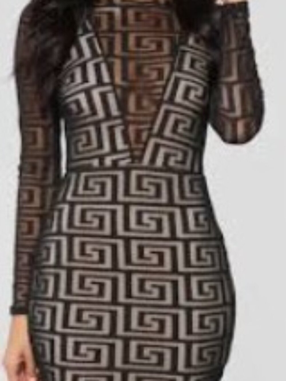 NWT Mesh Geometric Mini Dress